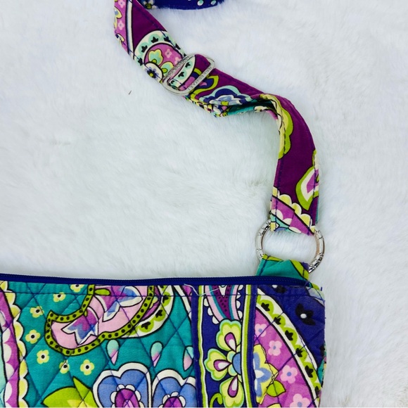 Vera Bradley colorful paisley Hipster Crossbody vibrant Heather pattern - Picture 9 of 16